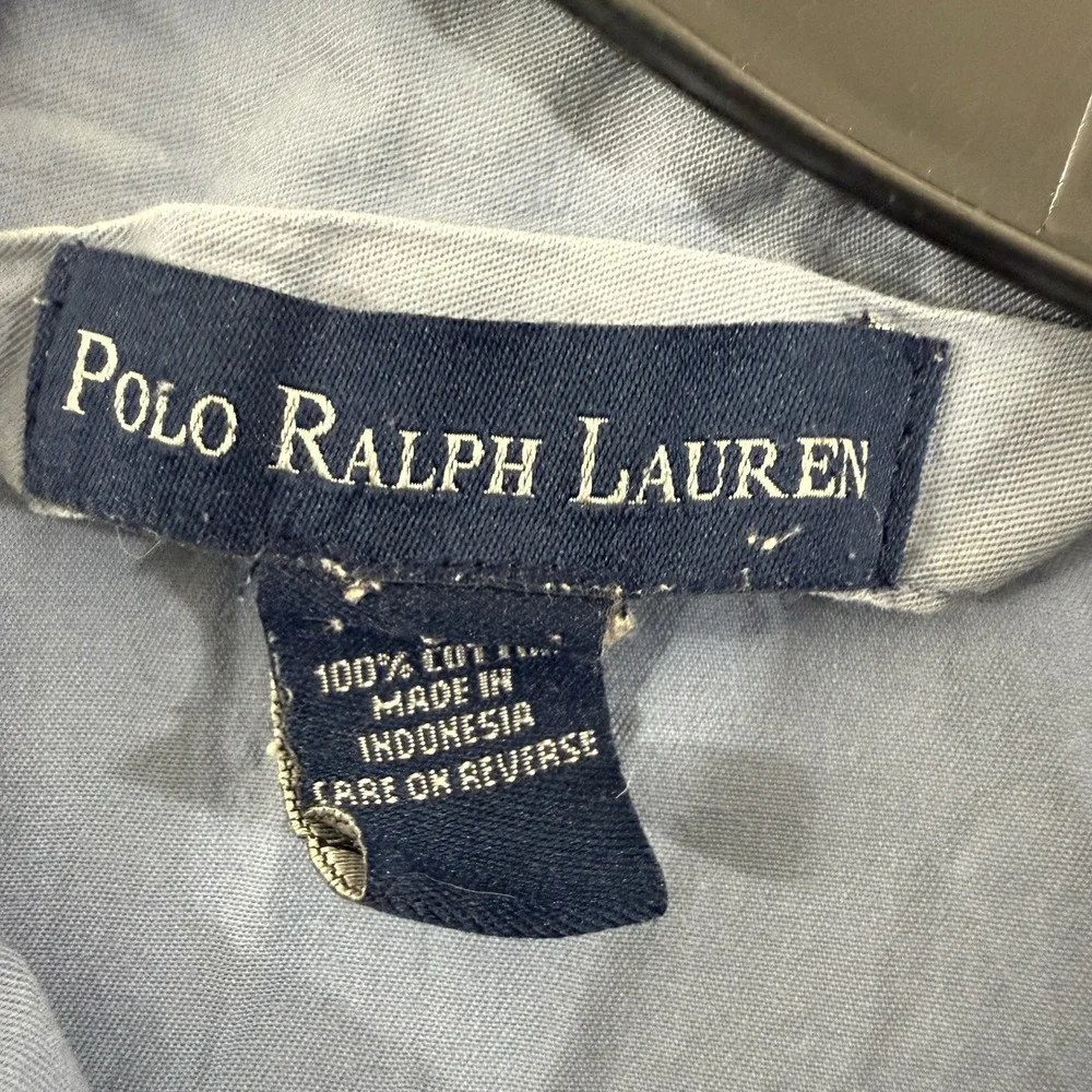 Polo Ralph Lauren Blue Cotton Pajama Top L Oversized Sleep Shirt